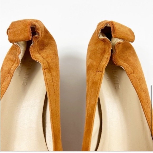 Everlane The Italian Leather Day Heel Cognac Suede Tan Size 6.5 NEW - Picture 4 of 8